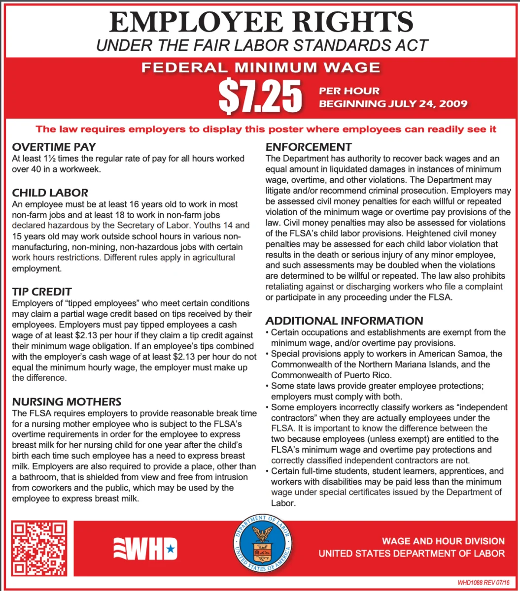 Flyer with more information about employee rights